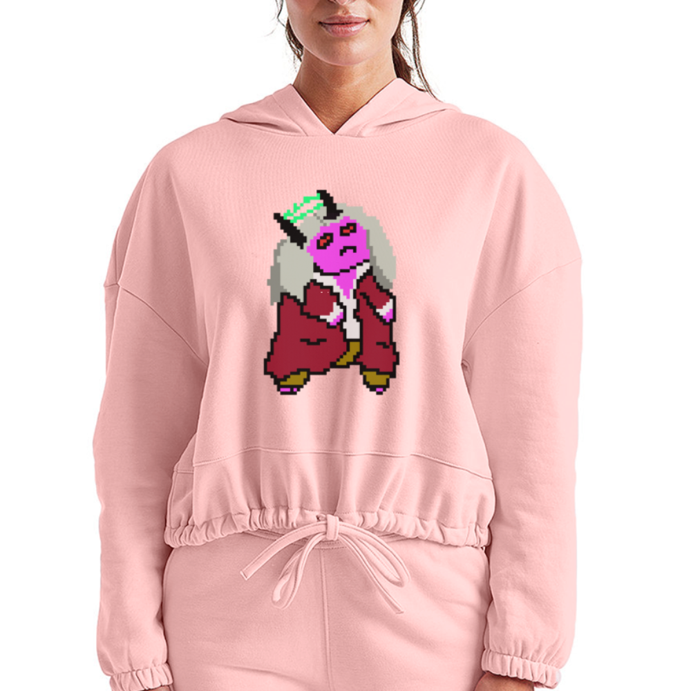 Women’s Cropped Hoodie - Defiance - light pink