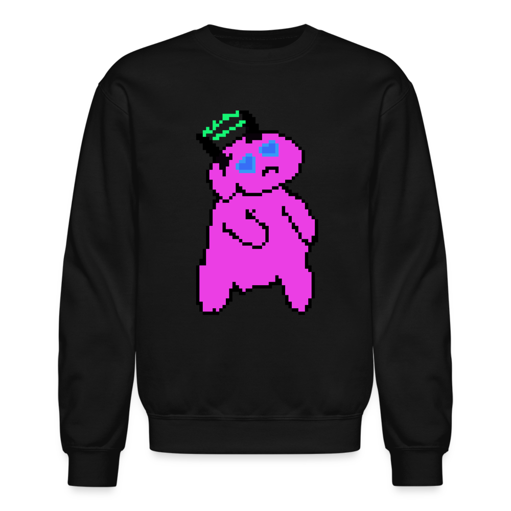 Crewneck Sweatshirt - Hearts - black