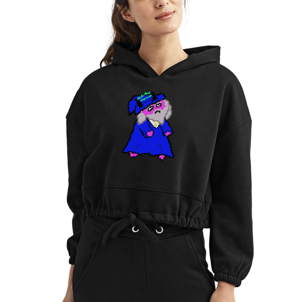 Women’s Cropped Hoodie - Incantation - black