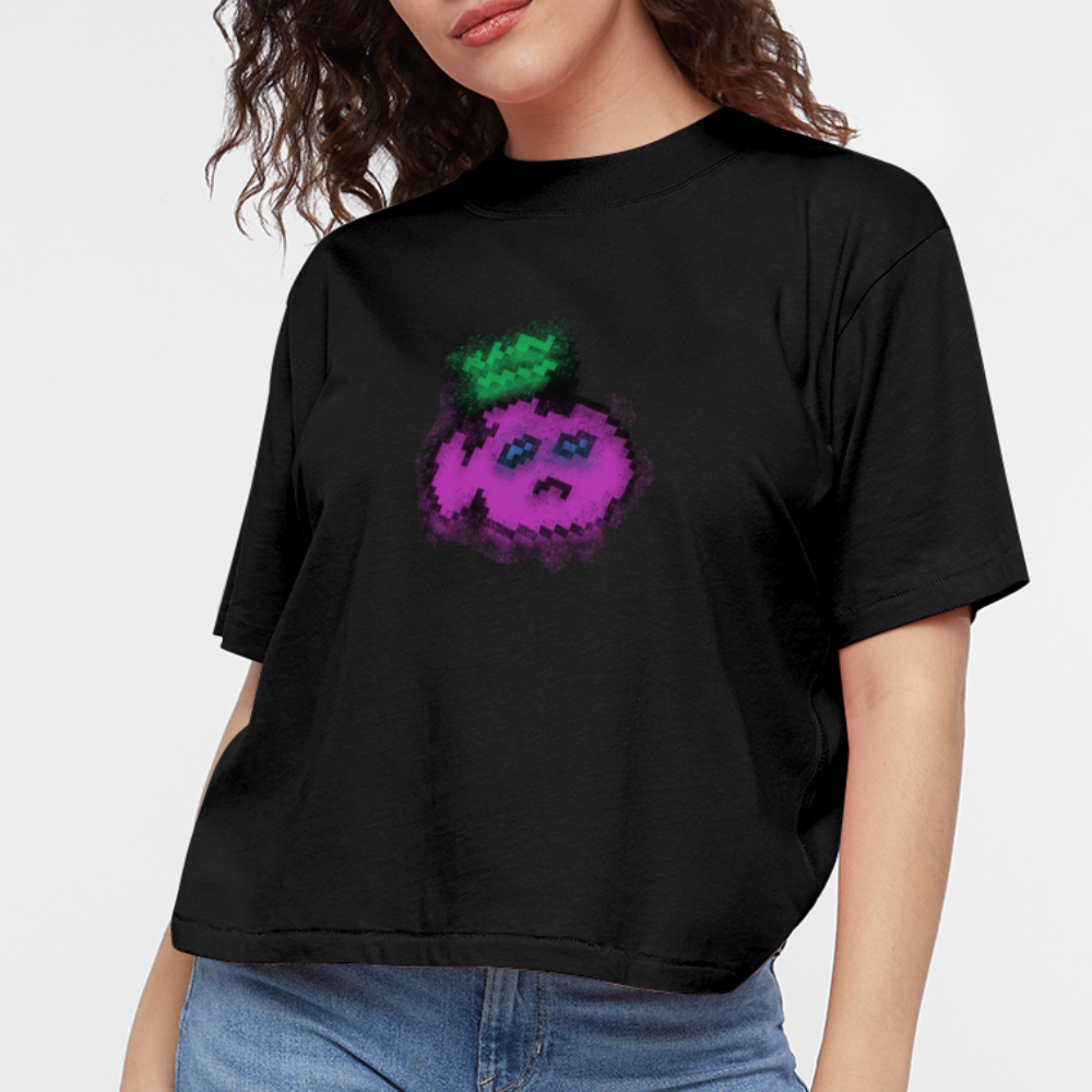 Women's Boxy Tee - Blurry Sketch - black