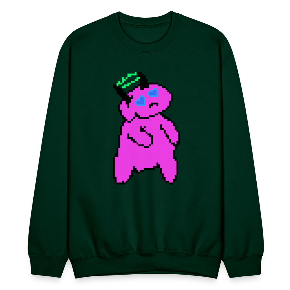 Crewneck Sweatshirt - Hearts - forest green