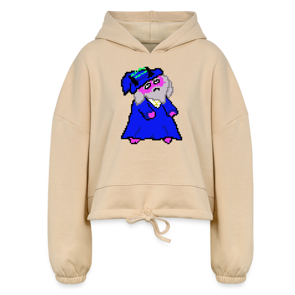 Women’s Cropped Hoodie - Incantation - nude