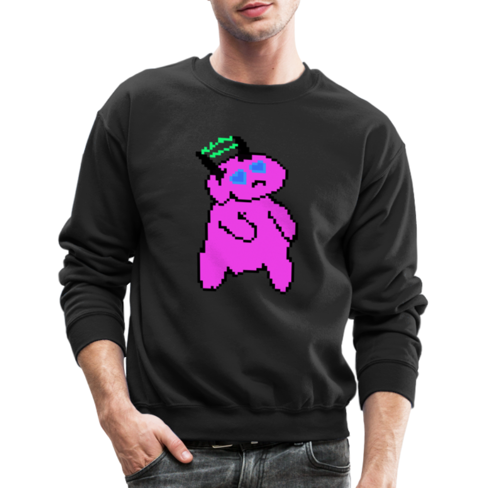 Crewneck Sweatshirt - Hearts - black