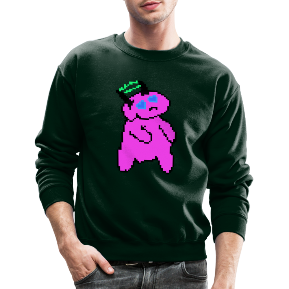 Crewneck Sweatshirt - Hearts - forest green